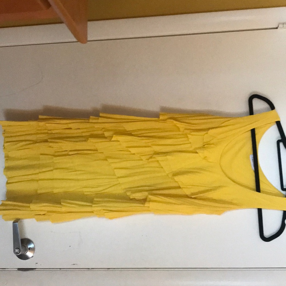 beautiful yellow ruffled dress